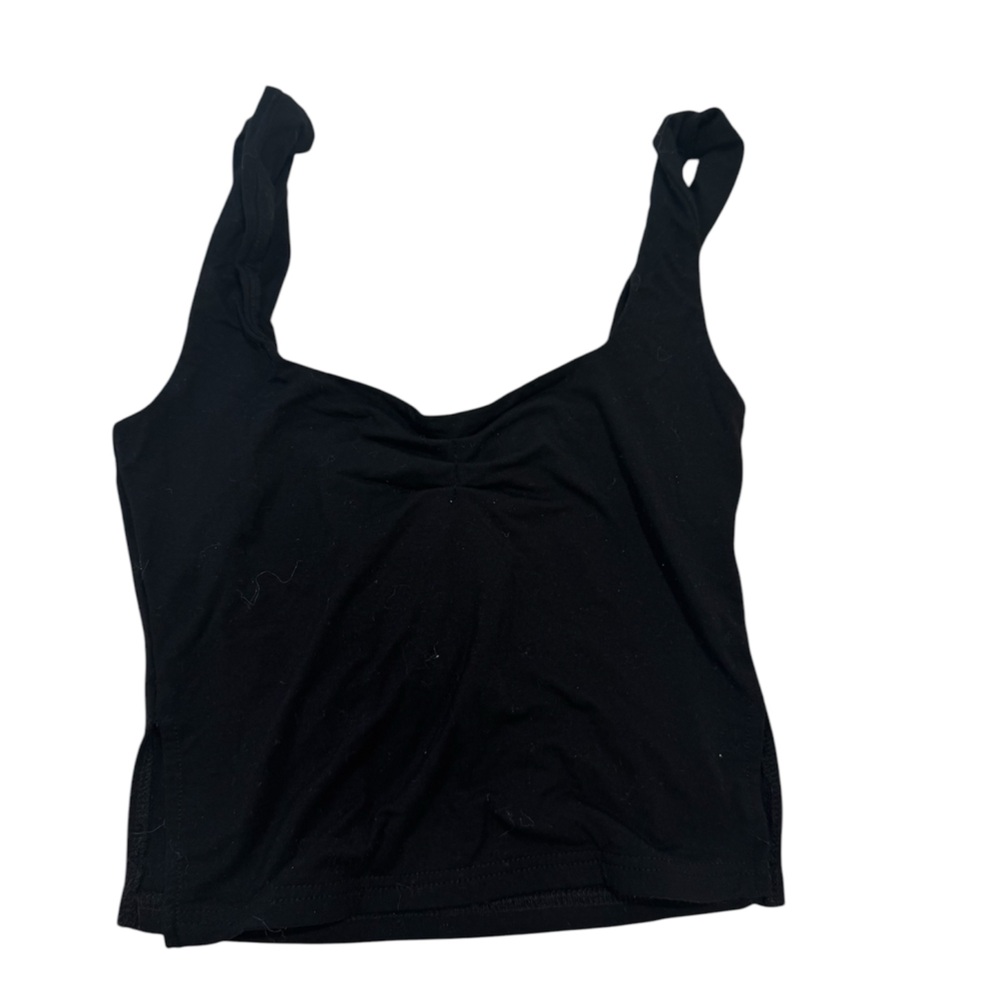 Black tank top with slits on the side